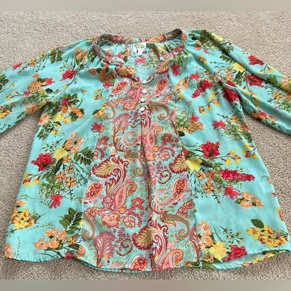 Fig & Flower blouse. Size medium. EUC - Picture 8 of 10